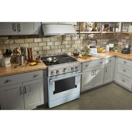 30" Gas Range with Even-Heat™ True Convection Blue
