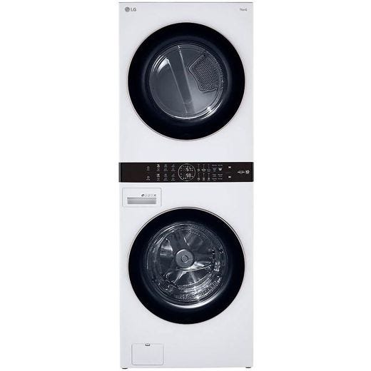 Stacked Washer/Dryer Electric Laundry Center with Center Con
