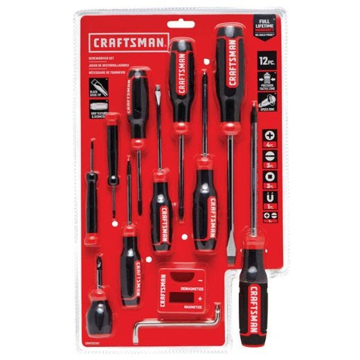 12 Piece Screwdriver Bi-Material Set