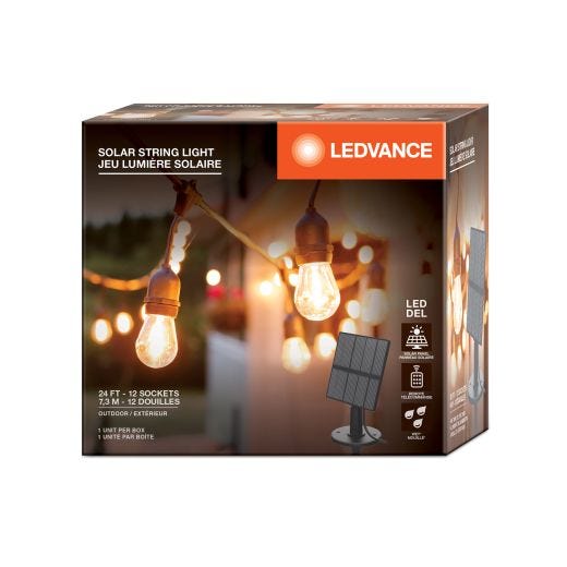 24' LED Outdoor Solar String Lights