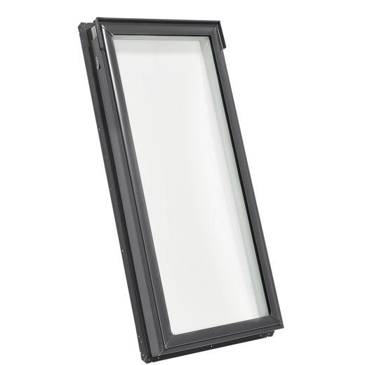 21-1/2" x 38-3/8" Grey Fixed Deck Mount Skylight