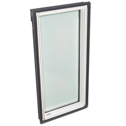 21-1/2" x 38-3/8" Grey Fixed Deck Mount Skylight