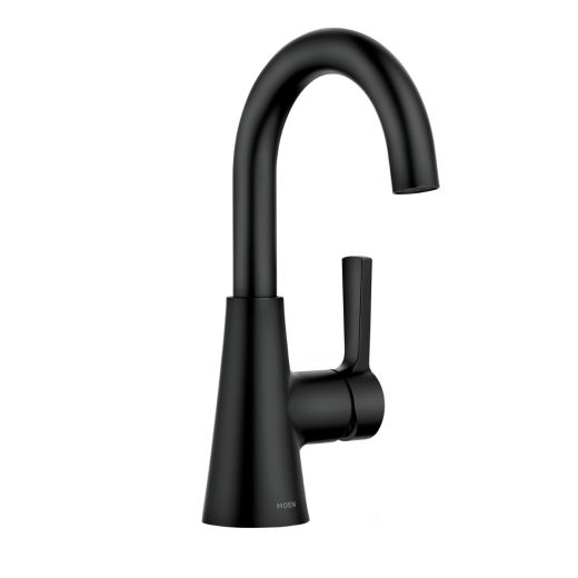 Mikah One Handle High Arc Bathroom Faucet- Matte Black