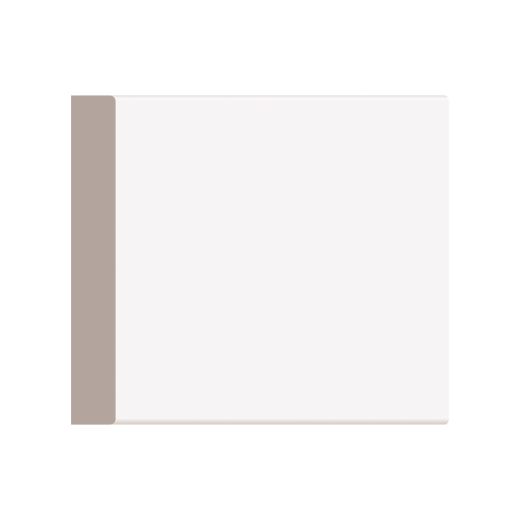 1/2" x 4" x 8" MDF Primed Baseboard Valupak (10/Pack)