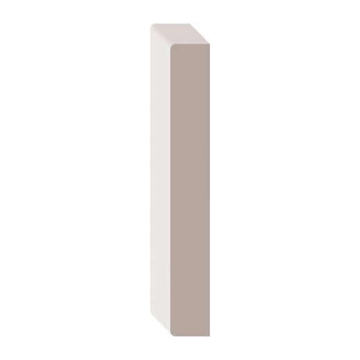 1/2" x 4" x 8" MDF Primed Baseboard Valupak (10/Pack)