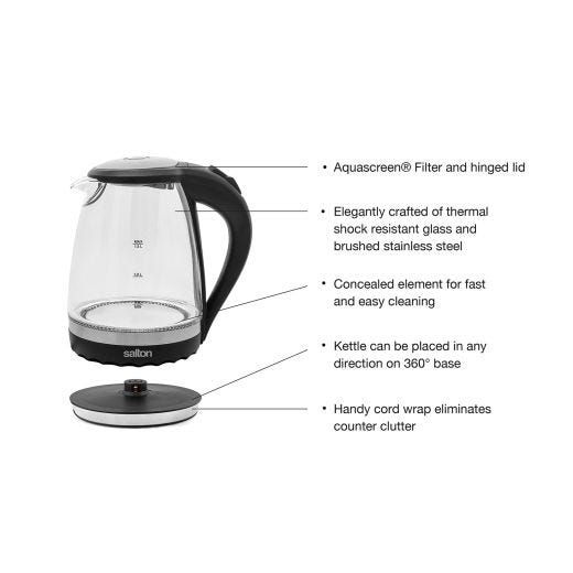 Cordless Electric Glass Kettle 1.5L