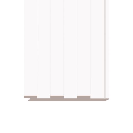 1/2" x 5-3/8" x 10' Primed MDF Slatwall Paneling