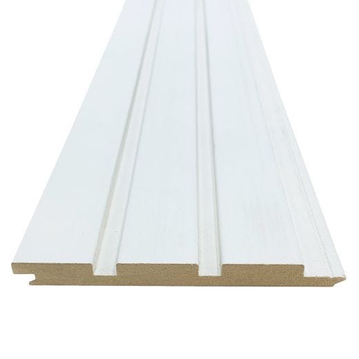 1/2" x 5-5/16" x 10' Primed MDF Slatwall Paneling