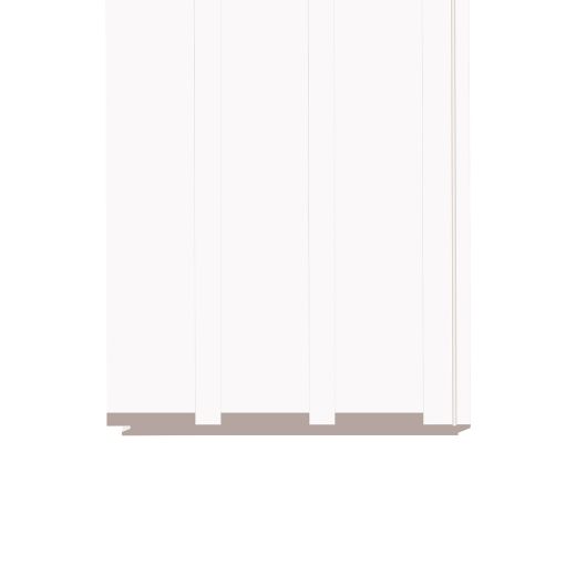 1/2" x 5-5/16" x 10' Primed MDF Slatwall Paneling