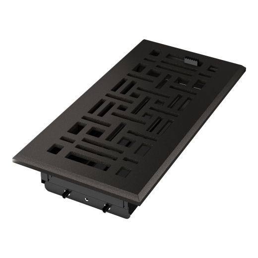 4 x 10 Cast Iron Arts & Crafts Floor Register