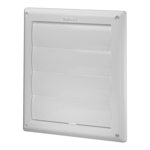 Capuchon de Ventilation à Persiennes 6" Blanc