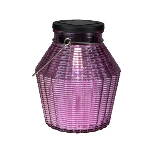 Pot Verre Côtelé Rond Solaire avec Poignée Inox
