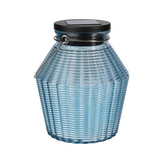 Pot Verre Côtelé Rond Solaire avec Poignée Inox