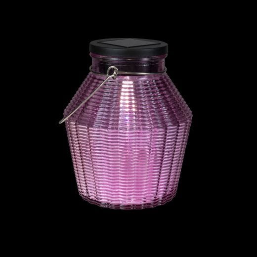 Pot Verre Côtelé Rond Solaire avec Poignée Inox