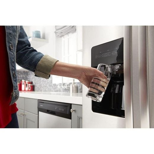 33" 21cu.ft. Side-by-Side Refrigerator w/ Water & Ice