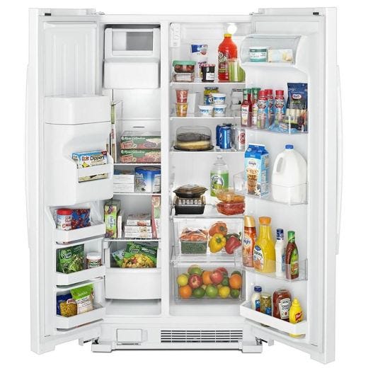 33" 21cu.ft. Side-by-Side Refrigerator w/ Water & Ice