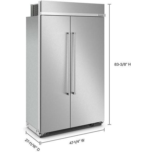 48" 30cf Built-in Side-by-Side Refrigerator Stainless Steel
