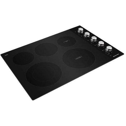 30" Built-in Electric Cooktop with 5 Elements Black