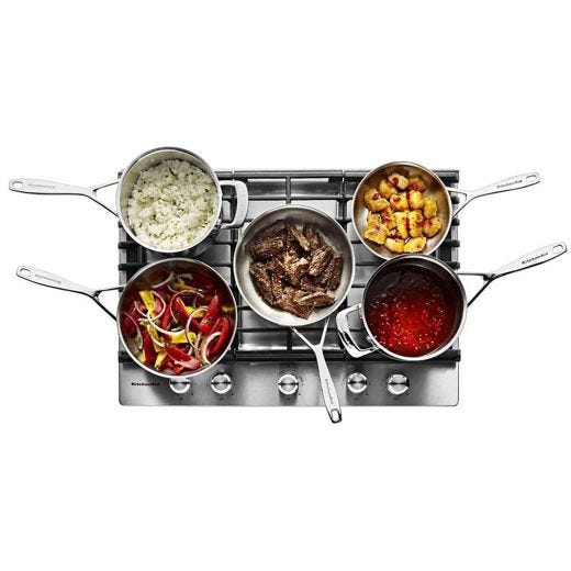 30" Built-In Gas Cooktop with Even-Heat™ Burner Stainless