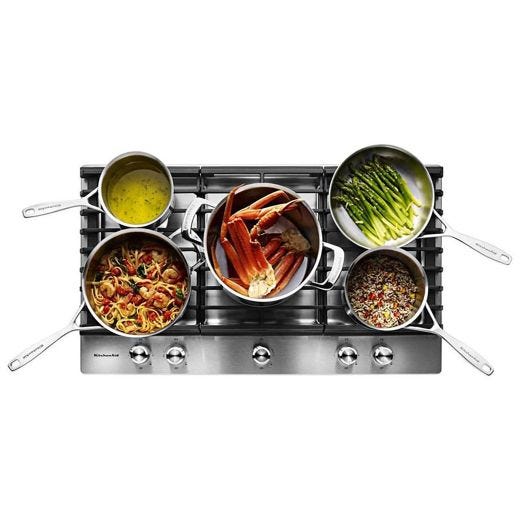 36" Built-in Gas Cooktop with Even-Heat™ Burner Stainless