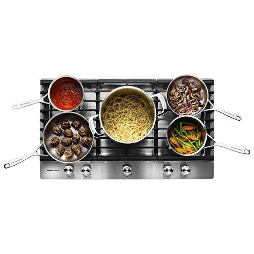 36" Built-in Gas Cooktop with Even-Heat™ Burner Stainless