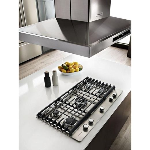 36" Built-in Gas Cooktop with Even-Heat™ Burner Stainless