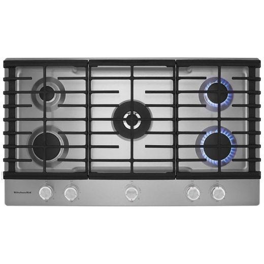 36" Built-in Gas Cooktop with Even-Heat™ Burner Stainless