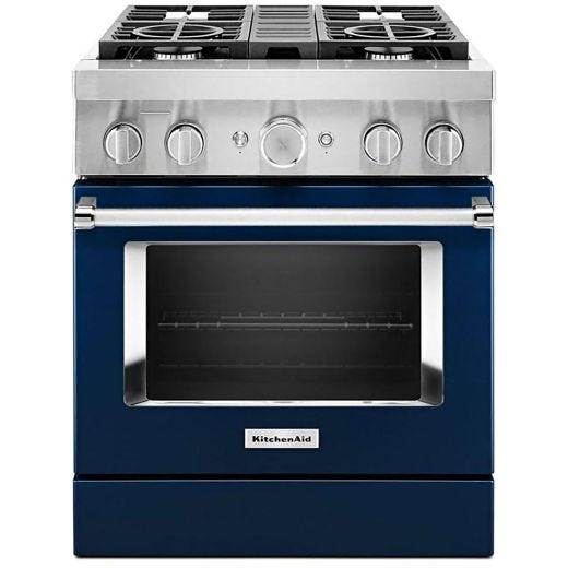 30" Dual Fuel Range w/ Even-Heat™ True Convection Ink Blue