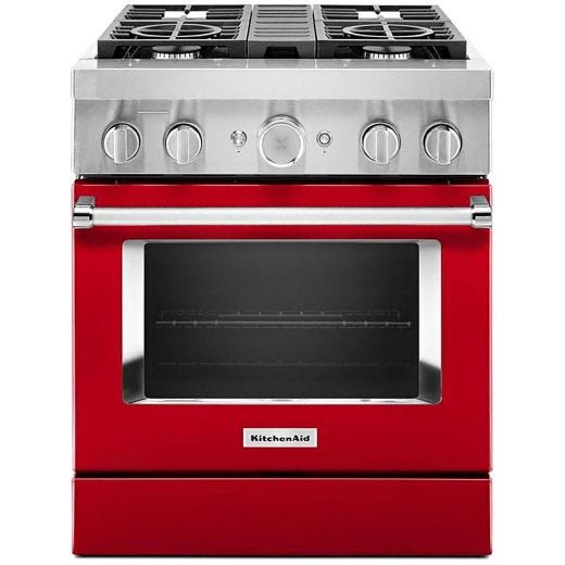 30" Dual Fuel Range w/ Even-Heat™ True Convection Red
