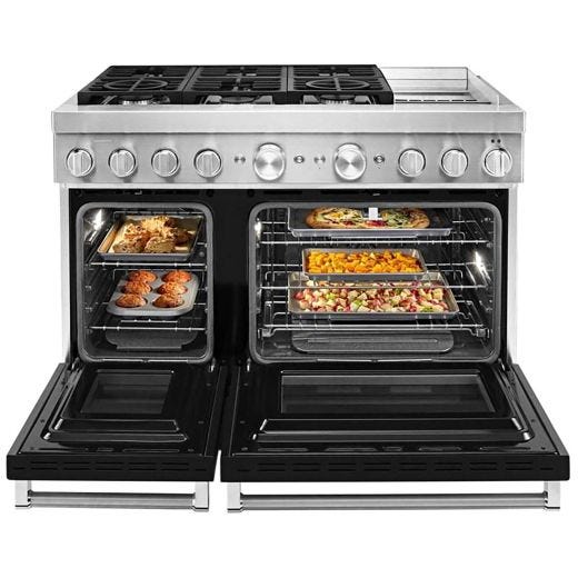 48" Dual Fuel Range w/ Even-Heat™ True Convection Black