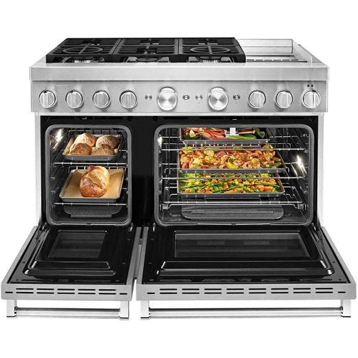 48" Dual Fuel Range w/ Even-Heat™ True Convection Ink Blue
