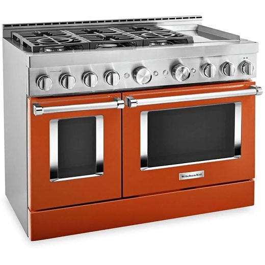 48" Dual Fuel Range w/ Even-Heat™ True Convection Orange