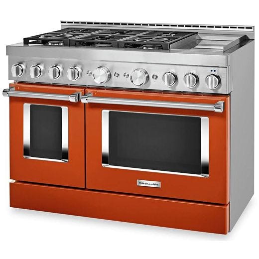 48" Dual Fuel Range w/ Even-Heat™ True Convection Orange