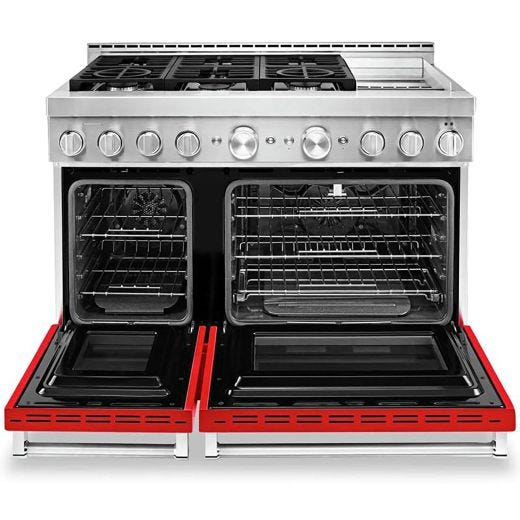 48" Dual Fuel Range w/ Even-Heat™ True Convection Red