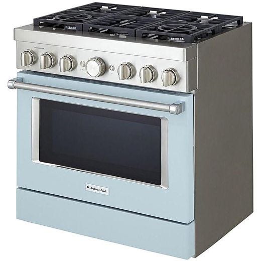 36" Gas Range with Even-Heat™ True Convection Blue