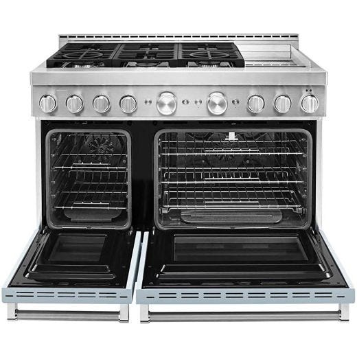 48" Gas Range with Even-Heat™ True Convection Blue