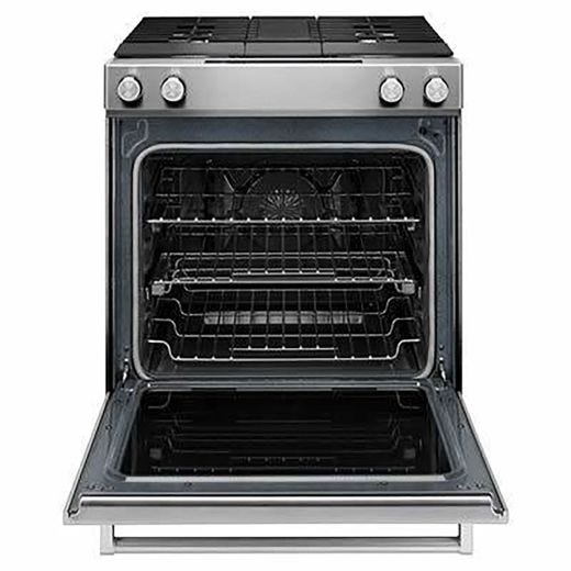 30" 4-Burner Dual Fuel Downdraft Front Control Range