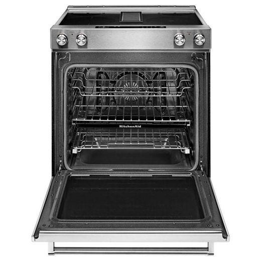 30" Electric Downdraft Front Control Range