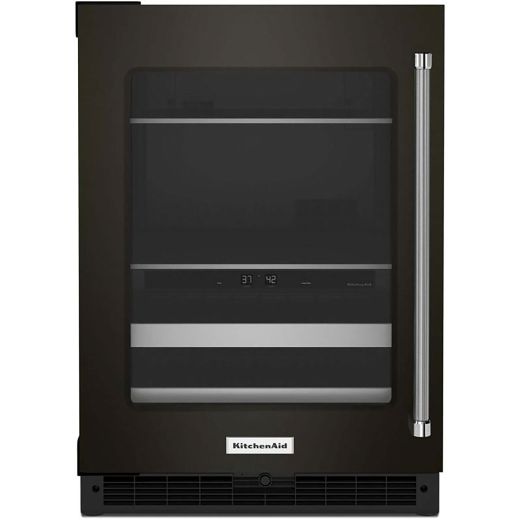 24" Beverage Center With Glass Door & Metal-Front Racks