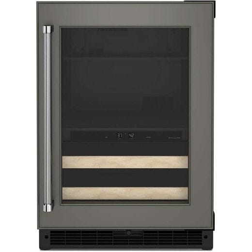 24" Panel-Ready Beverage Center With Wood-Front Racks
