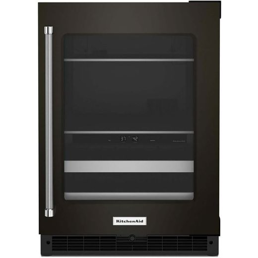 24" Beverage Center With Glass Door & Metal-Front Racks