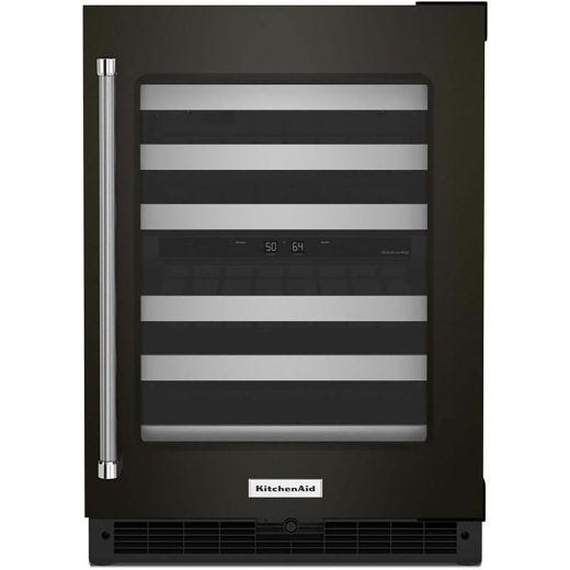 24" Wine Cellar with Glass Door & Metal-Front Racks
