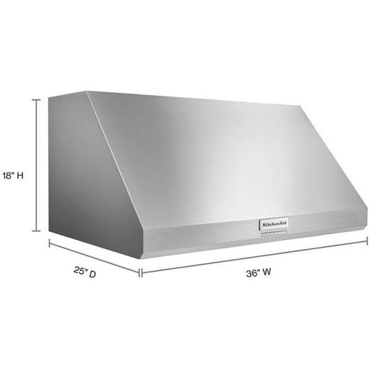36" Commercial-Style Wall Mount Hood Shell