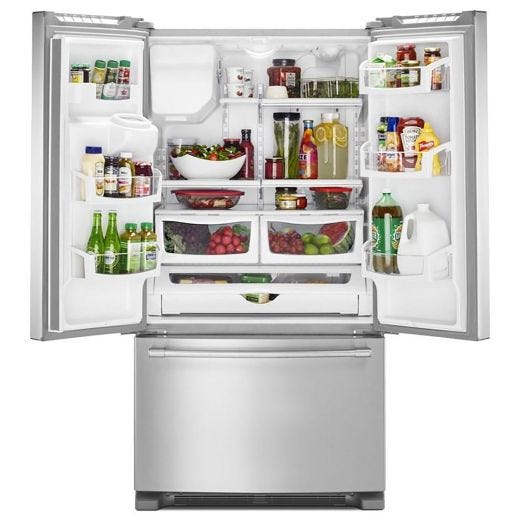 36" 25 cu.ft. French Door Refrigerator with LED Lighting