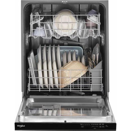 24" 55dBA Top Control Pocket Handle Dishwasher - Black