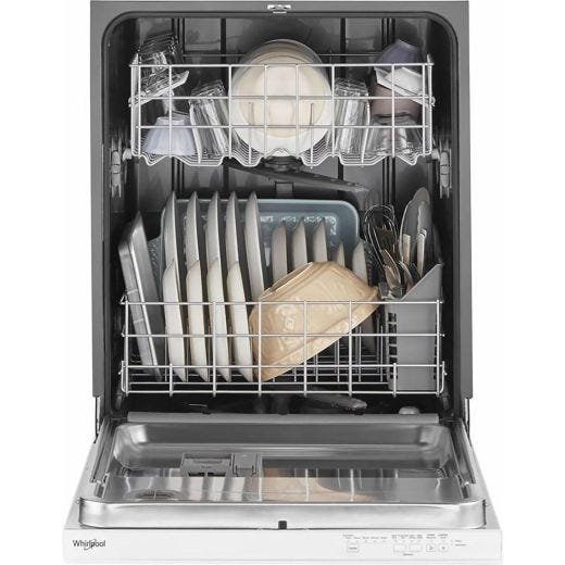 24" 55dBA Top Control Pocket Handle Dishwasher - White