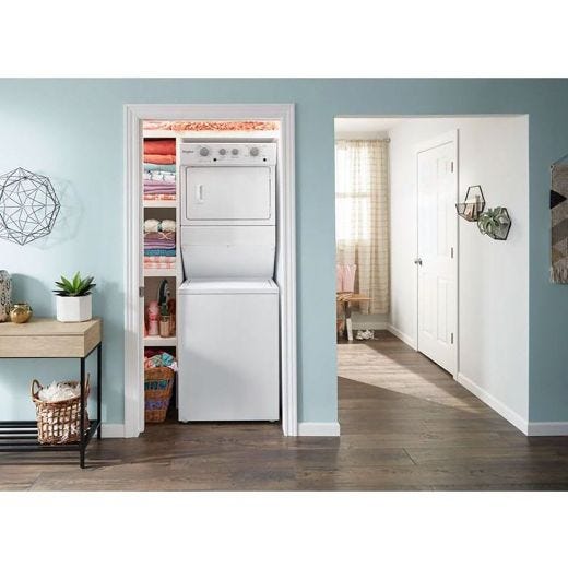 Stacked Washer/Dryer Gas Laundry Center