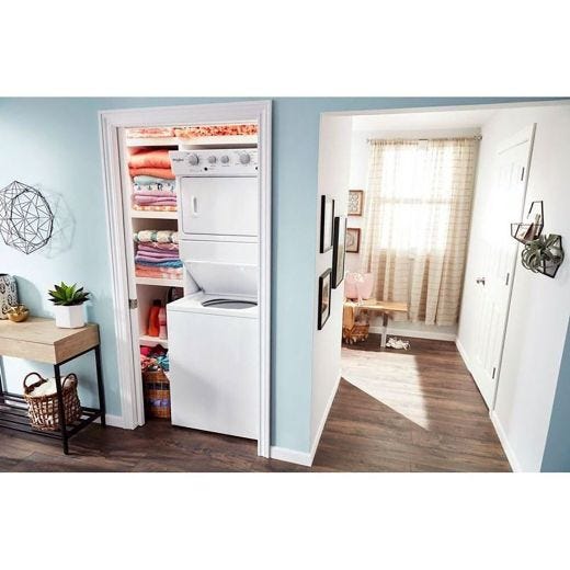 Stacked Washer/Dryer Gas Laundry Center