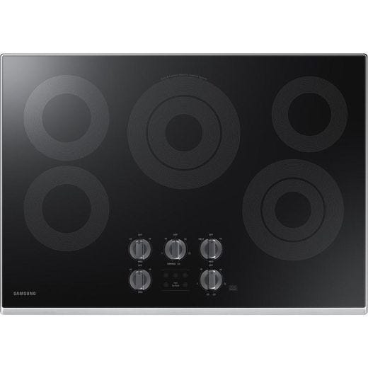 30" 5-Element Smart Electric Cooktop Knob Controls