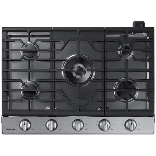 30" 5-Burner Gas Cooktop with 19K BTU Dual Power Burner